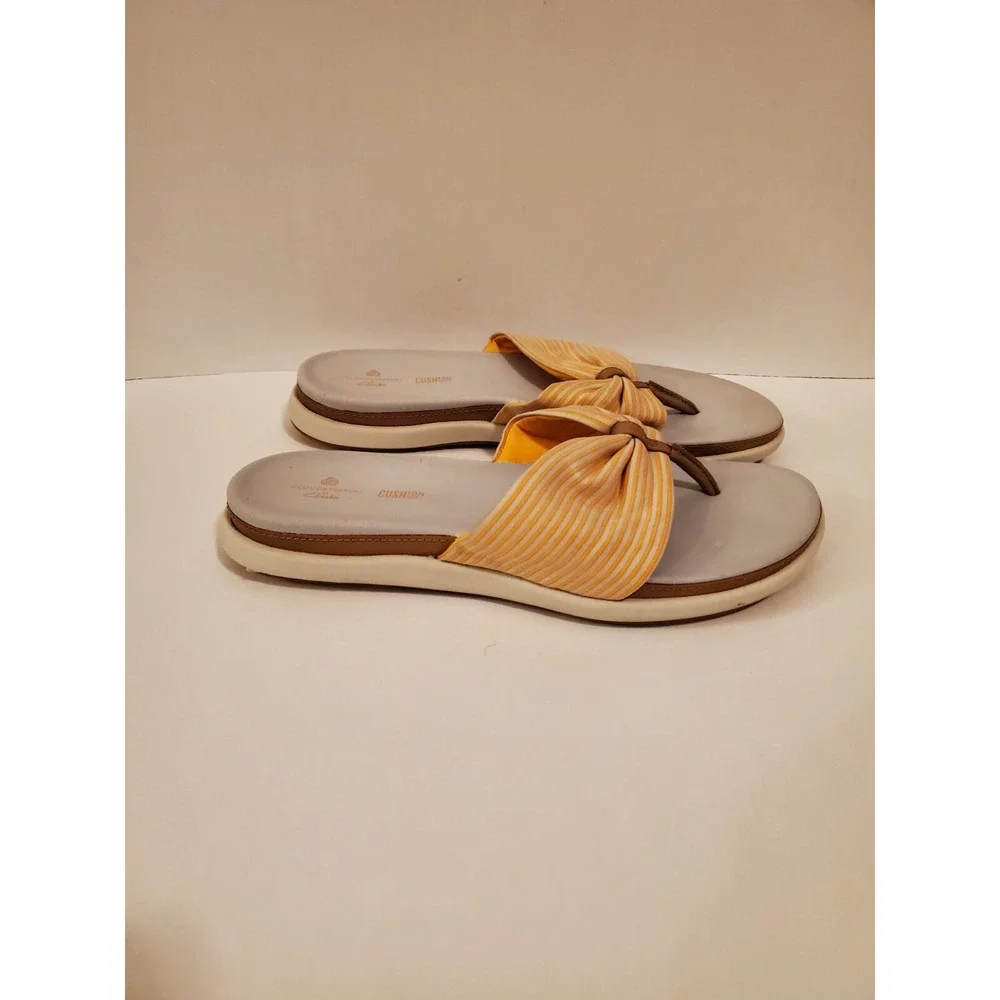 Clarks Cloudsteppers Slide Sandals‎ Eliza April Golden Yellow